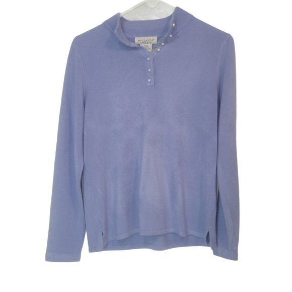 White Stag Sweaters - White Stag Womens Blue Long Sleeve Top Blouse Swea